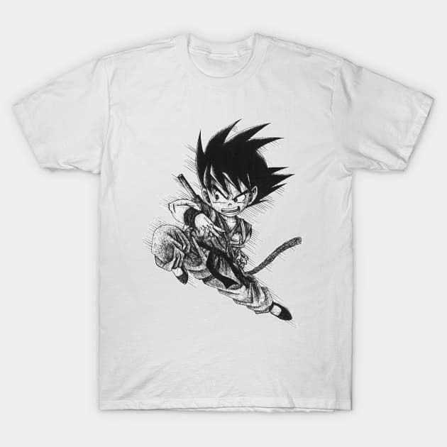 Kid Goku T-Shirt by MahdiaAhseen58